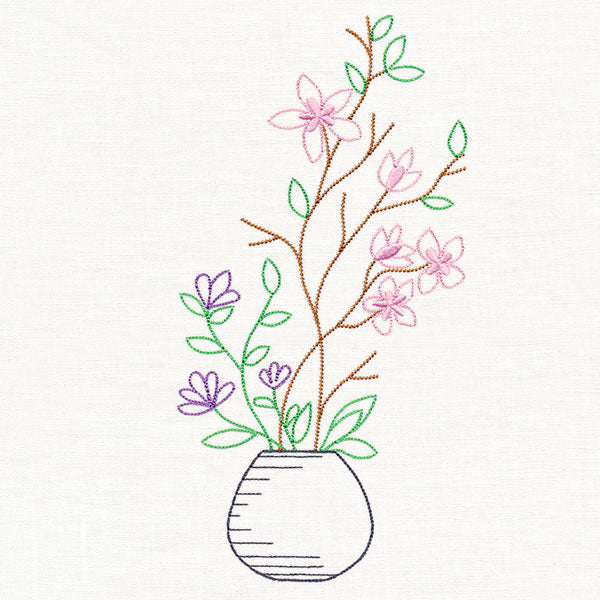 Plum Blossom Ikebana (Vintage)