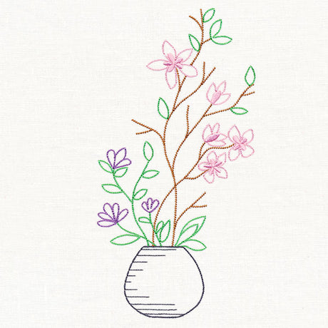 Plum Blossom Ikebana (Vintage)