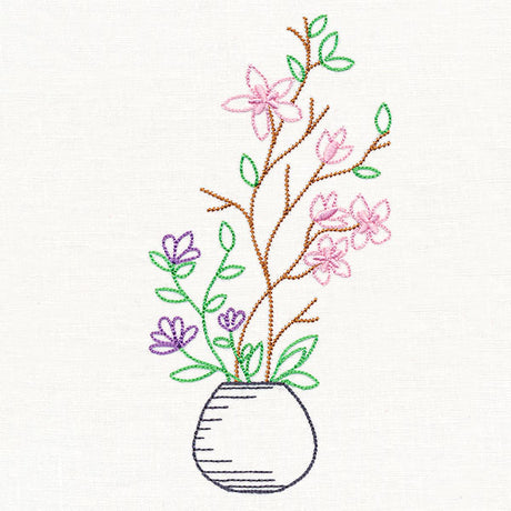 Plum Blossom Ikebana (Vintage)