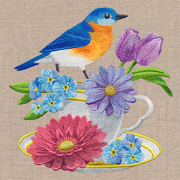 Bluebird and Blooming Tea