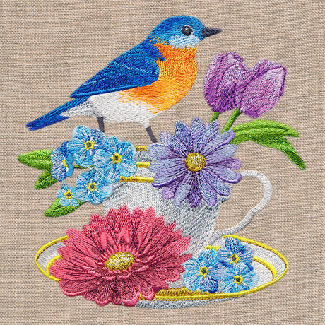 Bluebird and Blooming Tea