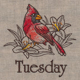 Blessed Tuesday - Cardinal and Lilies