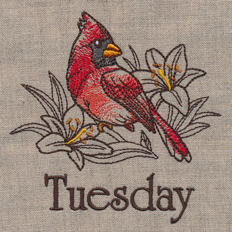 Blessed Tuesday - Cardinal and Lilies