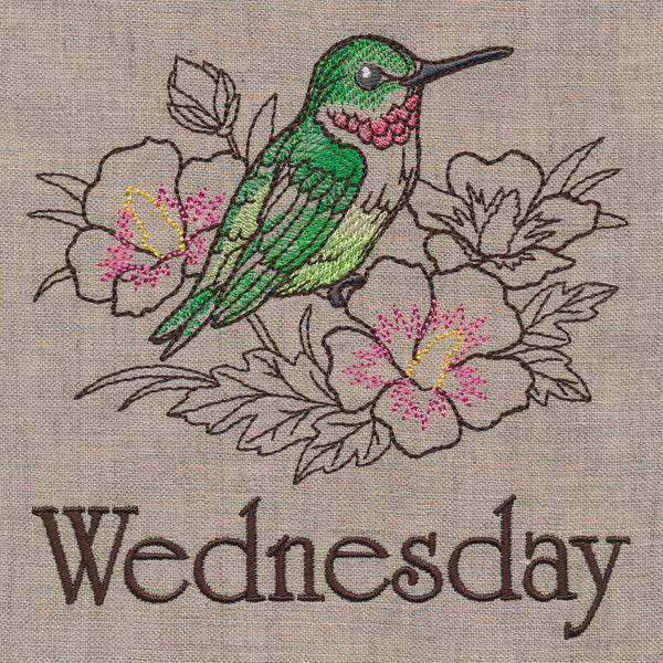 Blessed Wednesday - Hummingbird and Rose of Sharon