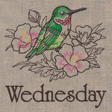 Blessed Wednesday - Hummingbird and Rose of Sharon