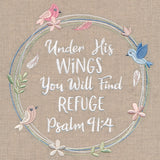 Under His Wings Wildflower Wreath