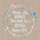 Under His Wings Wildflower Wreath