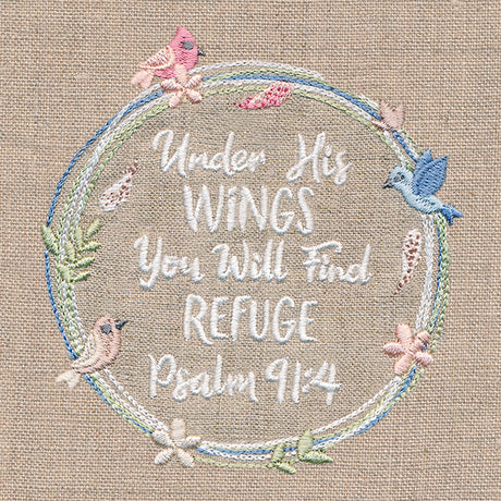 Under His Wings Wildflower Wreath