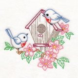 Feathered Friends Birdhouse - Bluebirds (Vintage)