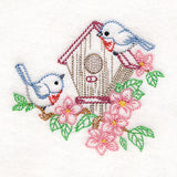 Feathered Friends Birdhouse - Bluebirds (Vintage)