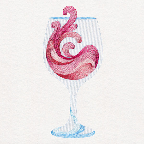 Wild Wave Wine Glass