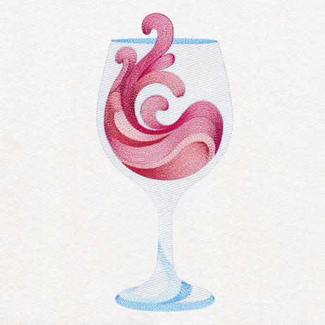 Wild Wave Wine Glass
