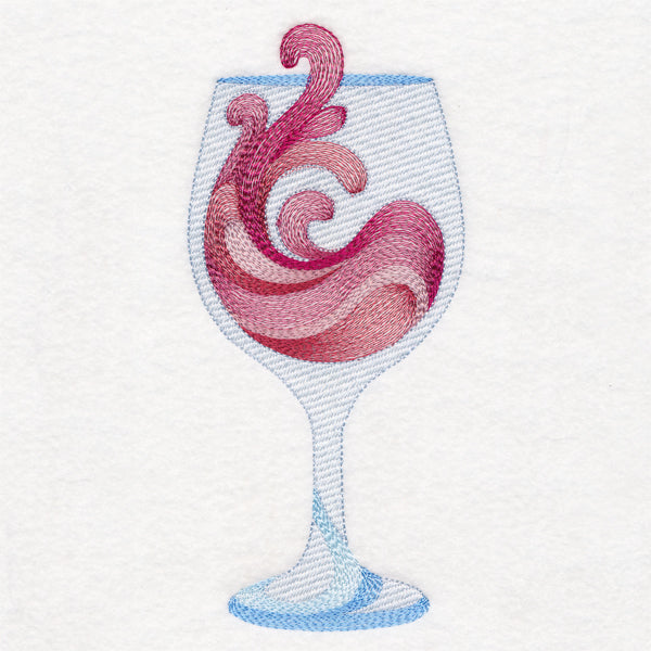Wild Wave Wine Glass