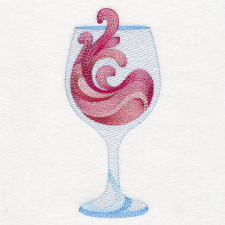 Wild Wave Wine Glass