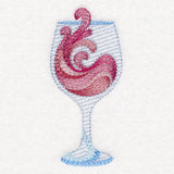 Wild Wave Wine Glass