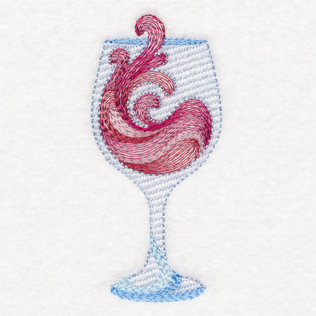 Wild Wave Wine Glass