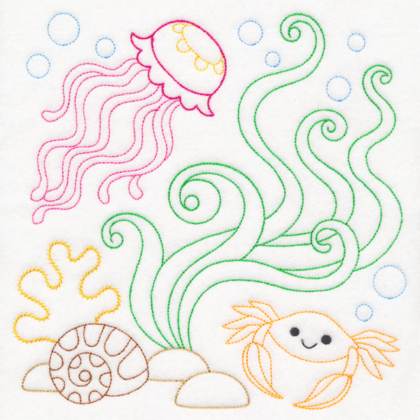 Ocean Adventure Crab and Jellyfish (Vintage)