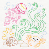 Ocean Adventure Crab and Jellyfish (Vintage)