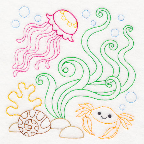 Ocean Adventure Crab and Jellyfish (Vintage)