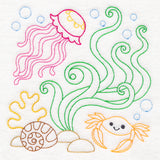Ocean Adventure Crab and Jellyfish (Vintage)