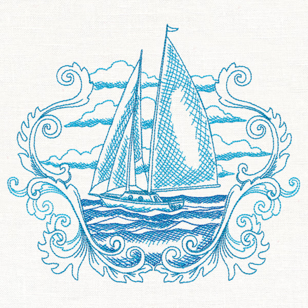 Sails Away Etching