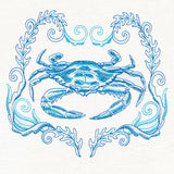 Coastal Crab Etching