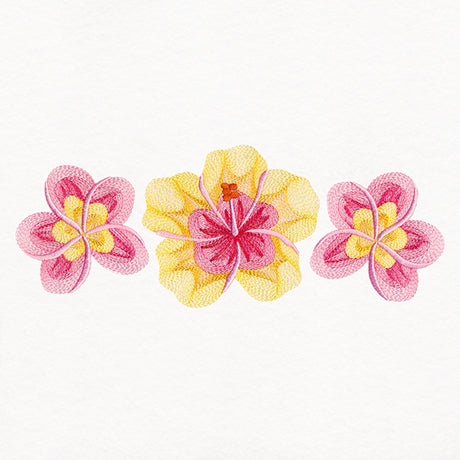 Tropical Flowers Trio