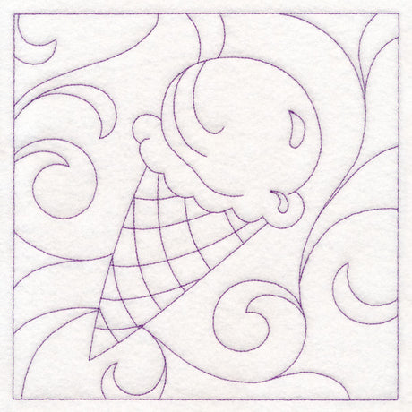 Summer Quilting - Ice Cream Cone (Double Run)
