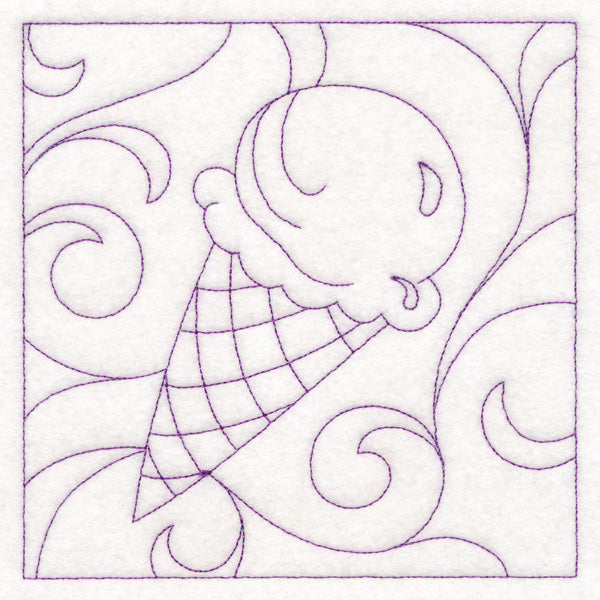 Summer Quilting - Ice Cream Cone (Double Run)