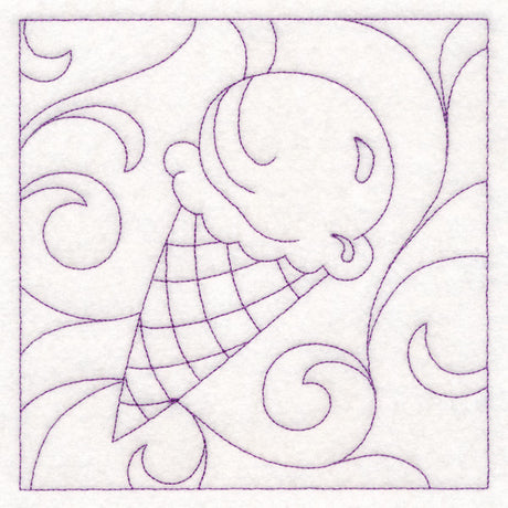 Summer Quilting - Ice Cream Cone (Double Run)