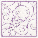 Summer Quilting - Ice Cream Cone (Double Run)