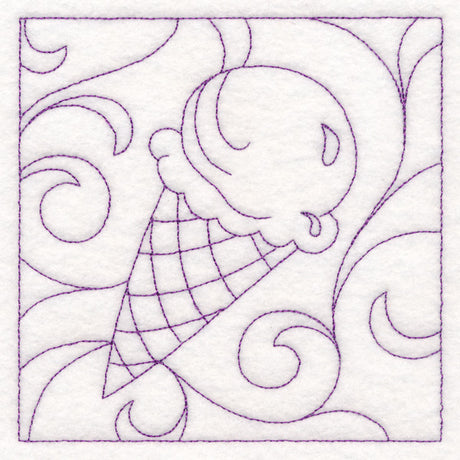 Summer Quilting - Ice Cream Cone (Double Run)