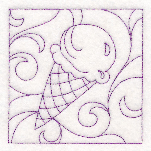 Summer Quilting - Ice Cream Cone (Double Run)