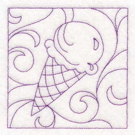 Summer Quilting - Ice Cream Cone (Double Run)