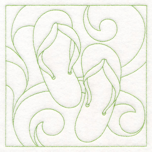 Summer Quilting - Flip-Flops (Double Run)