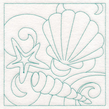 Summer Quilting - Seashells (Double Run)