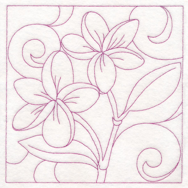 Summer Quilting - Frangipani (Double Run)
