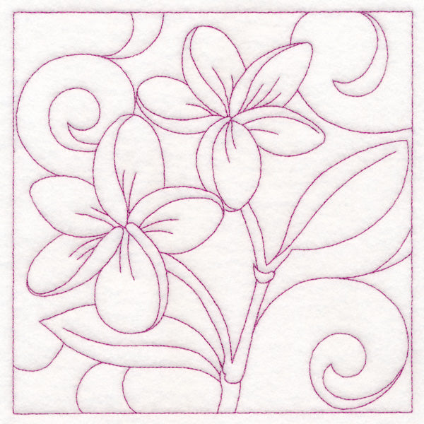 Summer Quilting - Frangipani (Double Run)