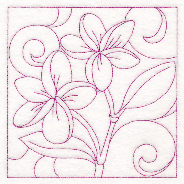 Summer Quilting - Frangipani (Double Run)