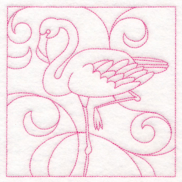 Summer Quilting - Flamingo (Double Run)