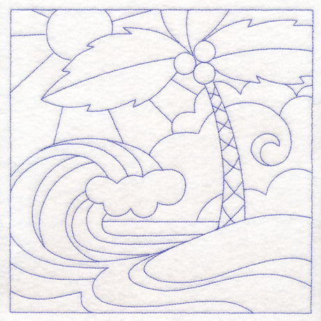 Summer Quilting - Beach (Double Run)