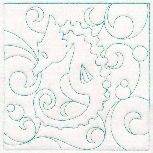 Nautical Quilting - Seahorse (Double Run)