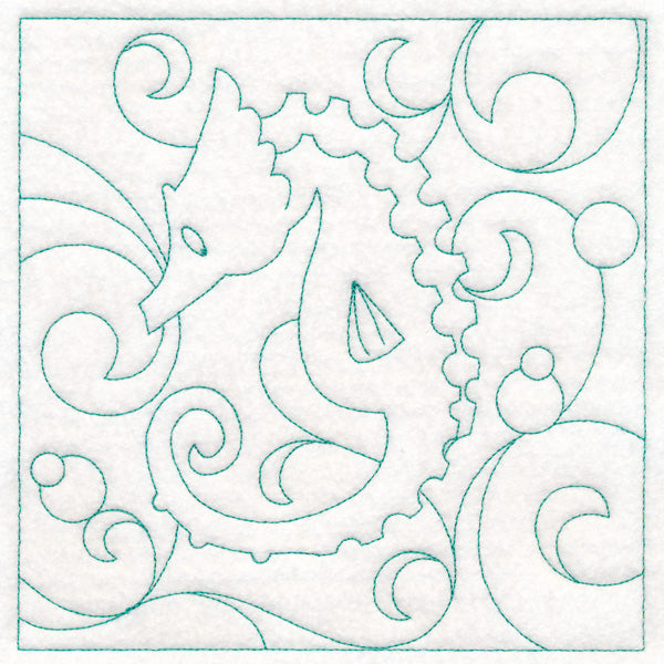 Nautical Quilting - Seahorse (Double Run)