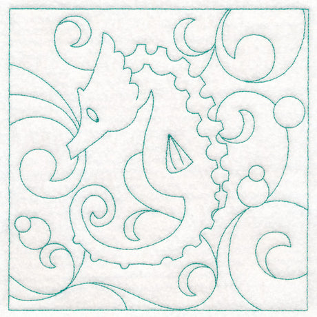 Nautical Quilting - Seahorse (Double Run)