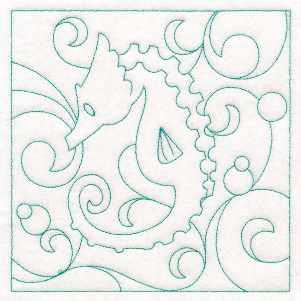 Nautical Quilting - Seahorse (Double Run)