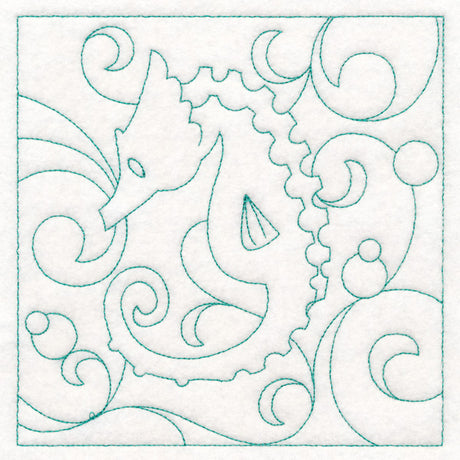 Nautical Quilting - Seahorse (Double Run)