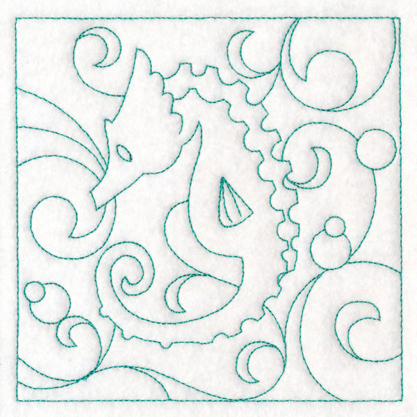 Nautical Quilting - Seahorse (Double Run)