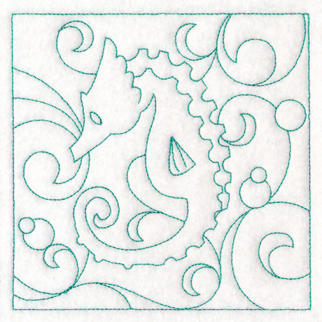 Nautical Quilting - Seahorse (Double Run)