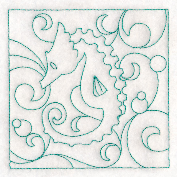 Nautical Quilting - Seahorse (Double Run)
