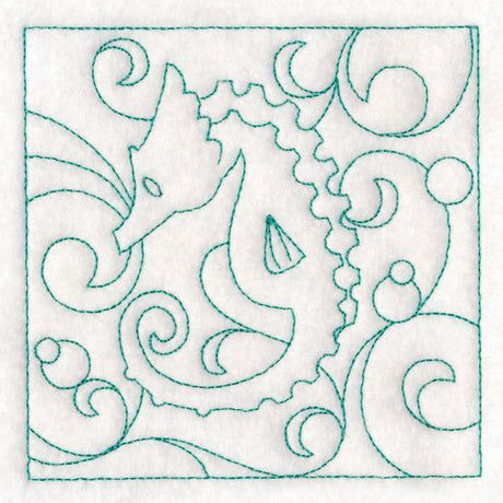 Nautical Quilting - Seahorse (Double Run)